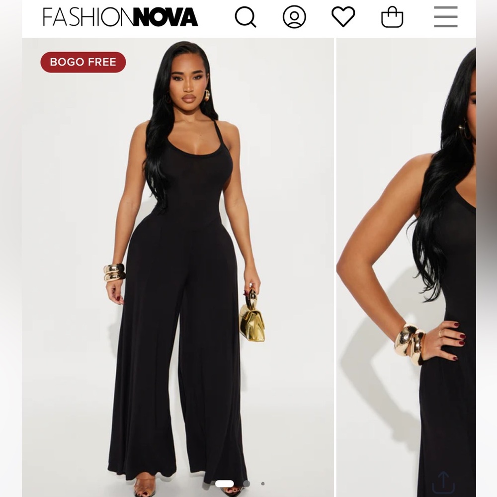 Fashion nova black cruisin jumpsuit